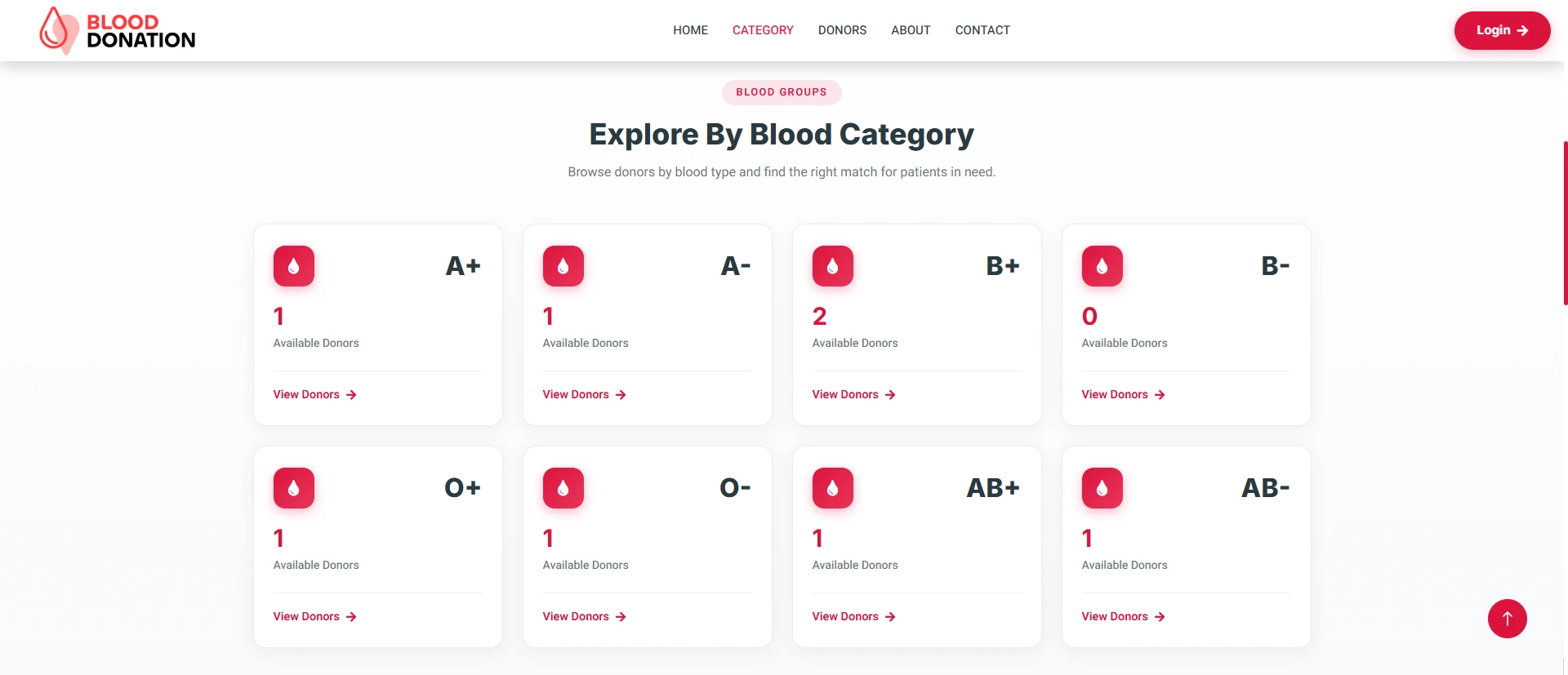PHP OOP Blood Donation Management Platform screenshot 2
