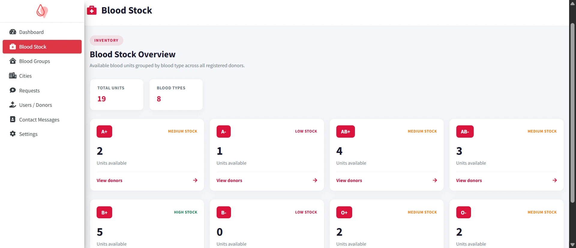 PHP OOP Blood Donation Management Platform screenshot 15
