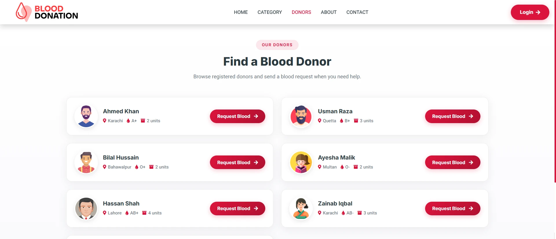 PHP OOP Blood Donation Management Platform screenshot 3