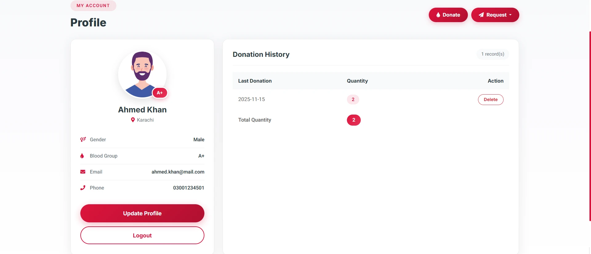 PHP OOP Blood Donation Management Platform screenshot 7