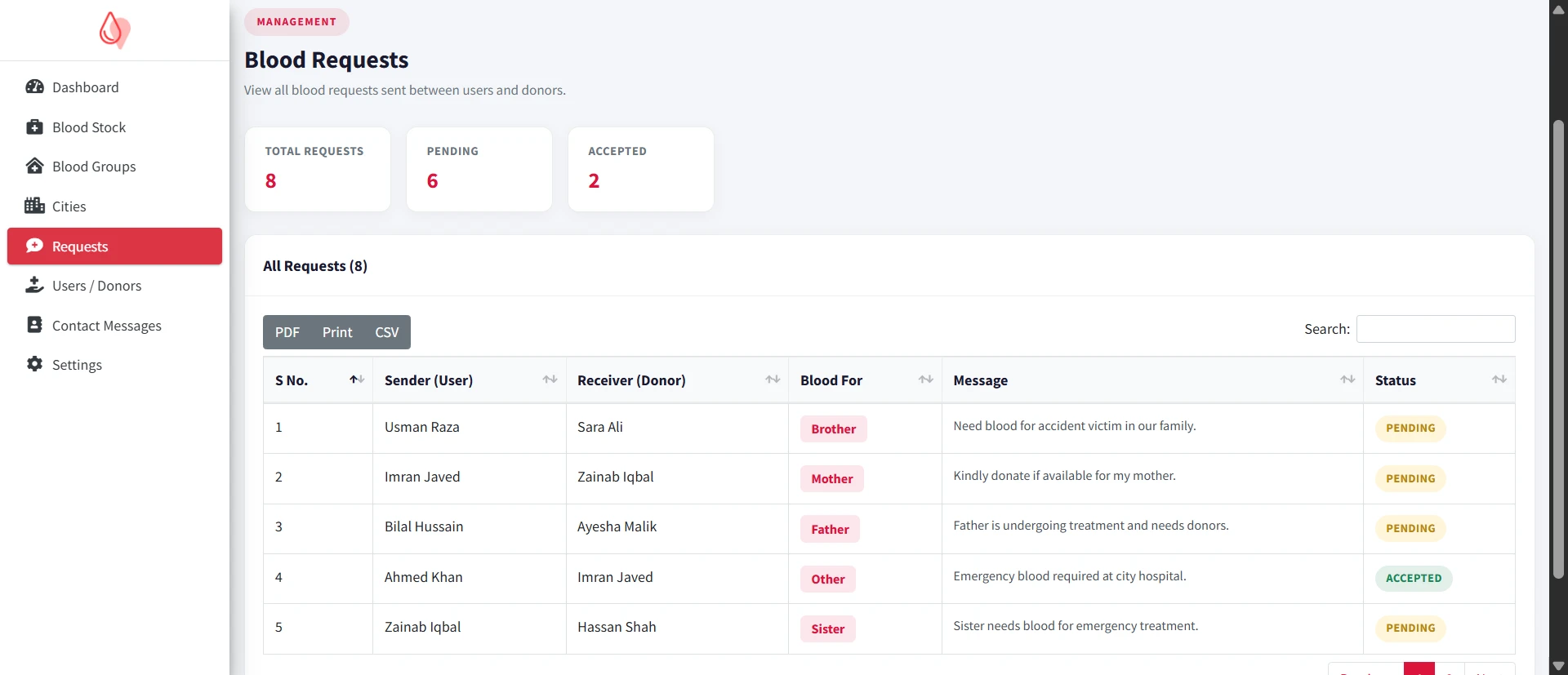 PHP OOP Blood Donation Management Platform screenshot 18