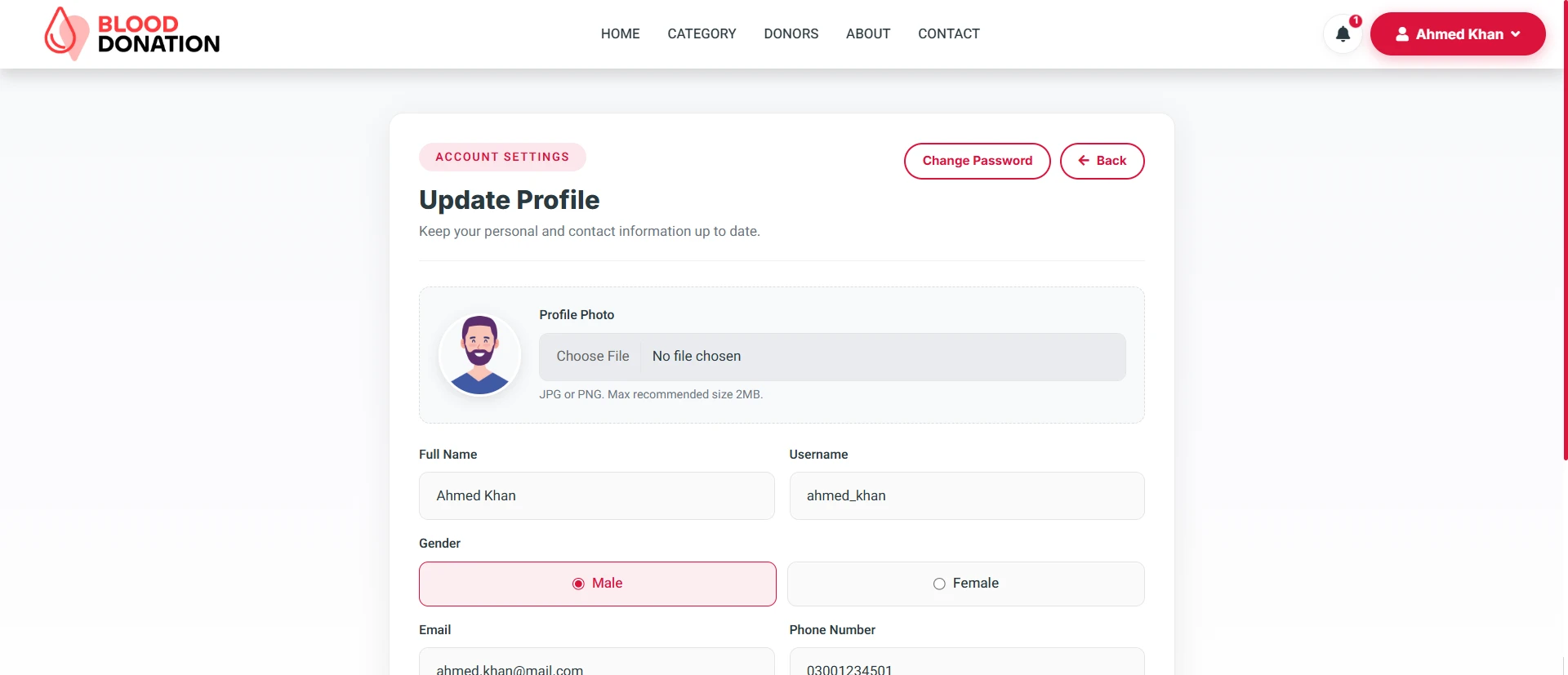PHP OOP Blood Donation Management Platform screenshot 8