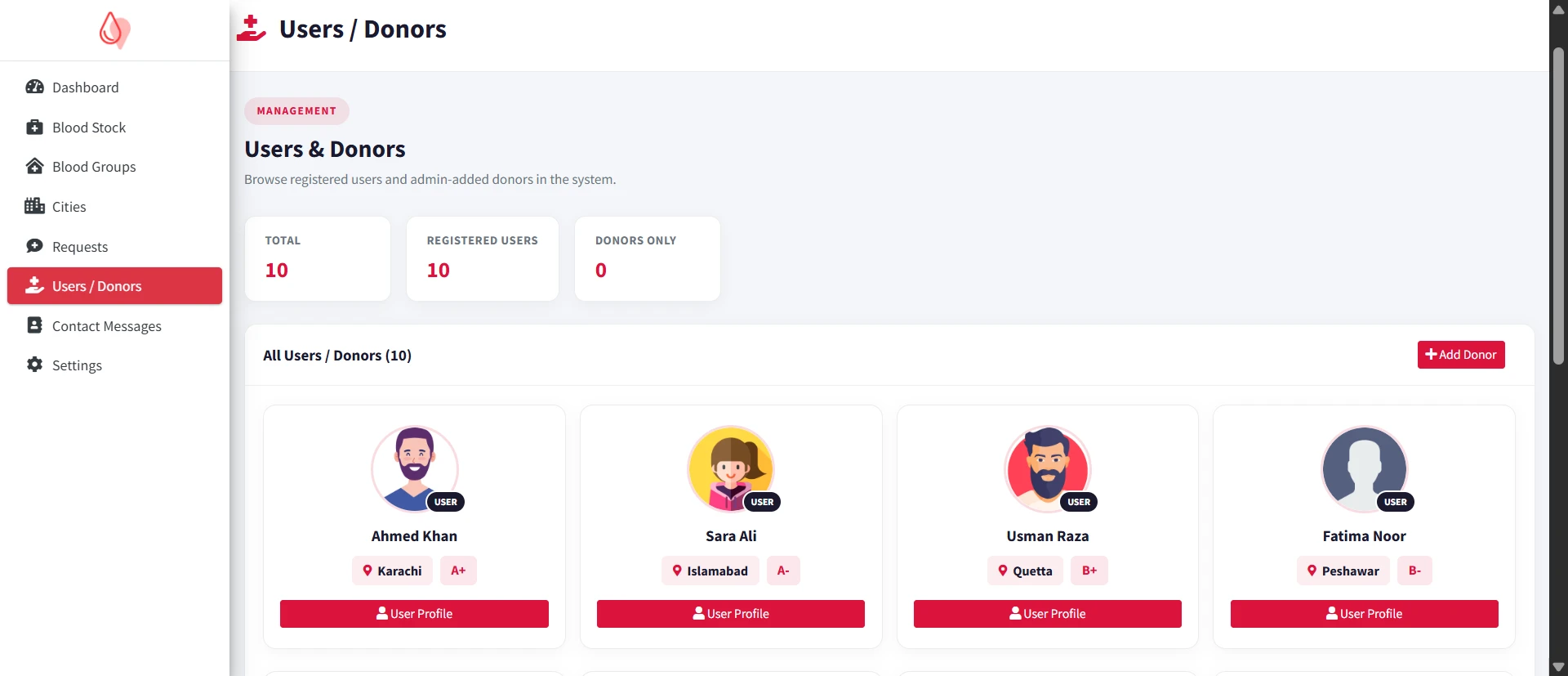 PHP OOP Blood Donation Management Platform screenshot 19