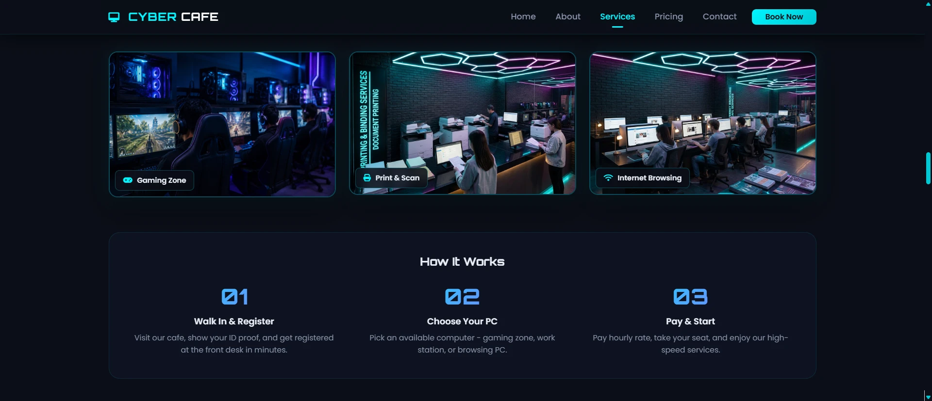 PHP OOP Cyber Cafe Management System screenshot 4