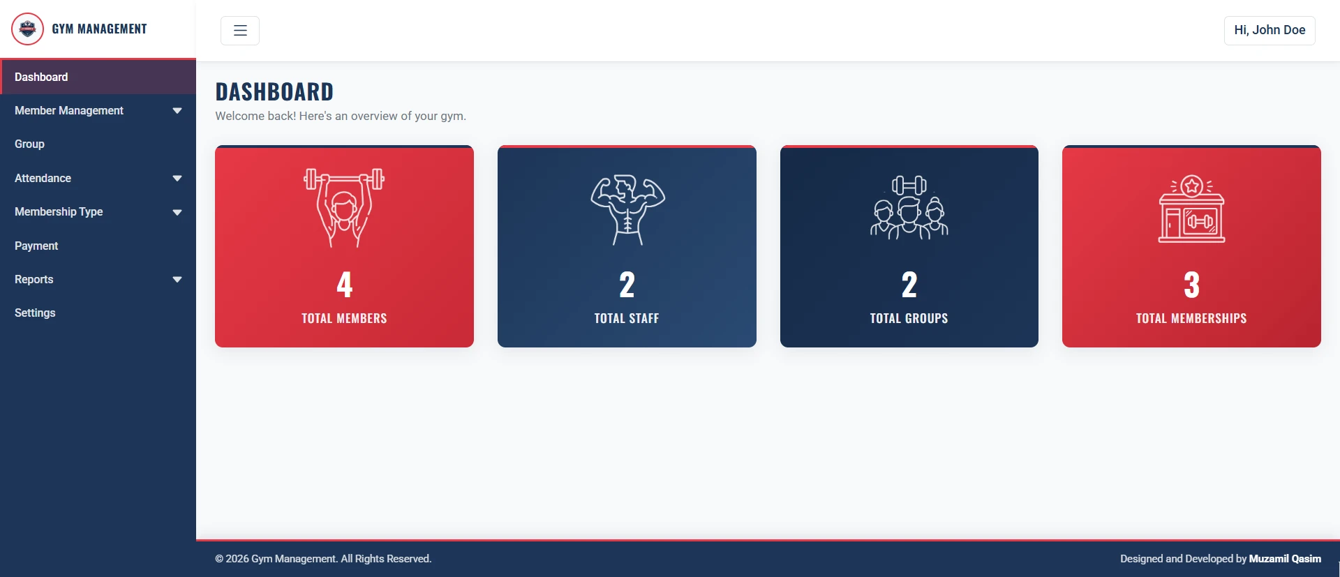 PHP OOP Gym Management Platform screenshot 2
