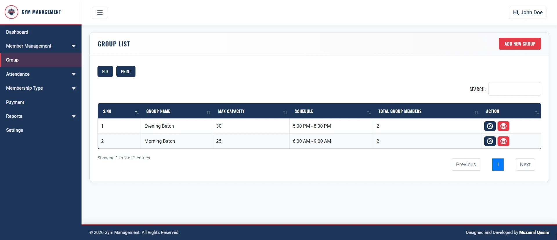 PHP OOP Gym Management Platform screenshot 6