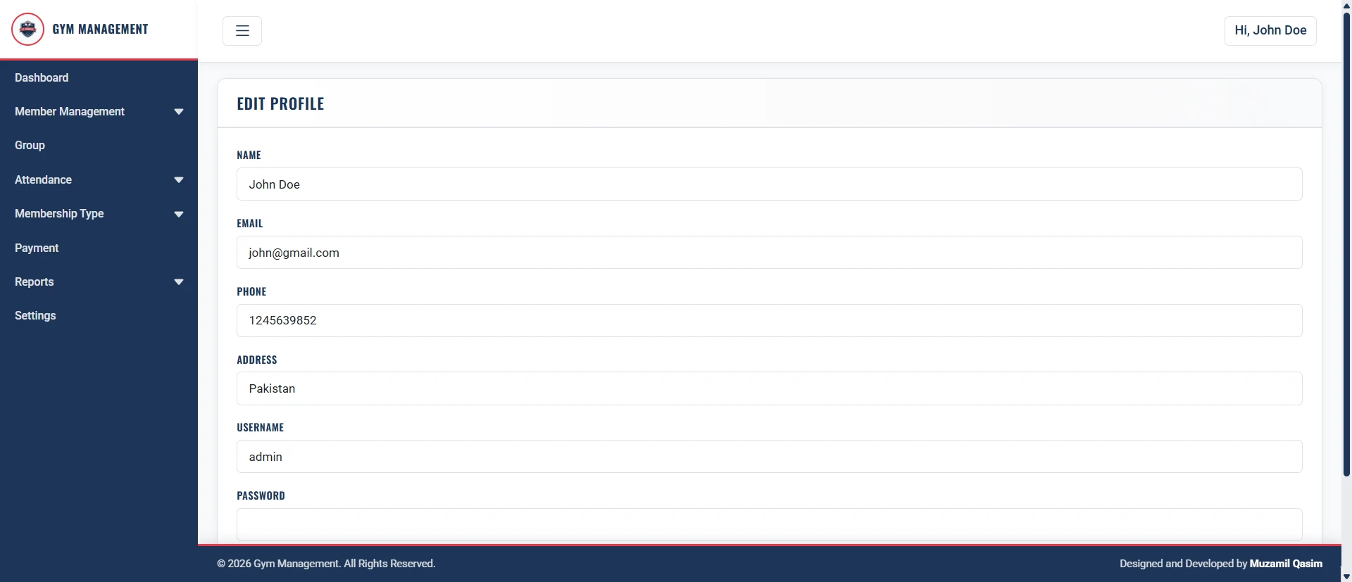 PHP OOP Gym Management Platform screenshot 14