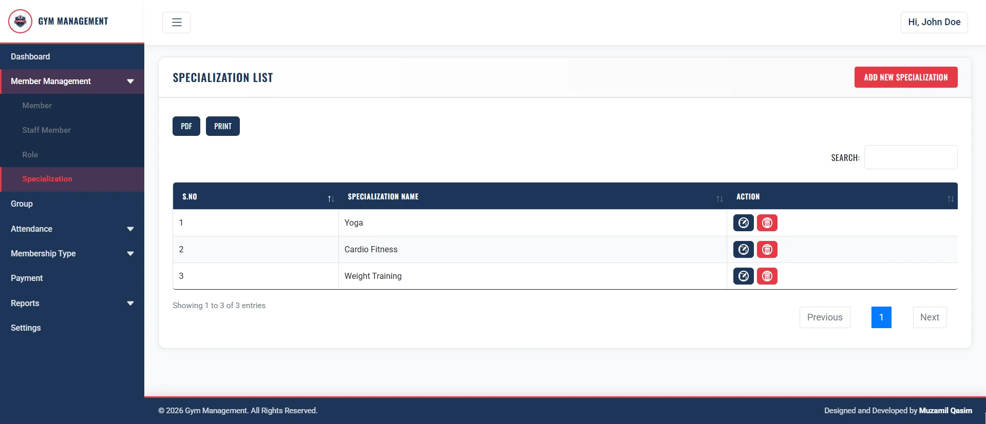 PHP OOP Gym Management Platform screenshot 7