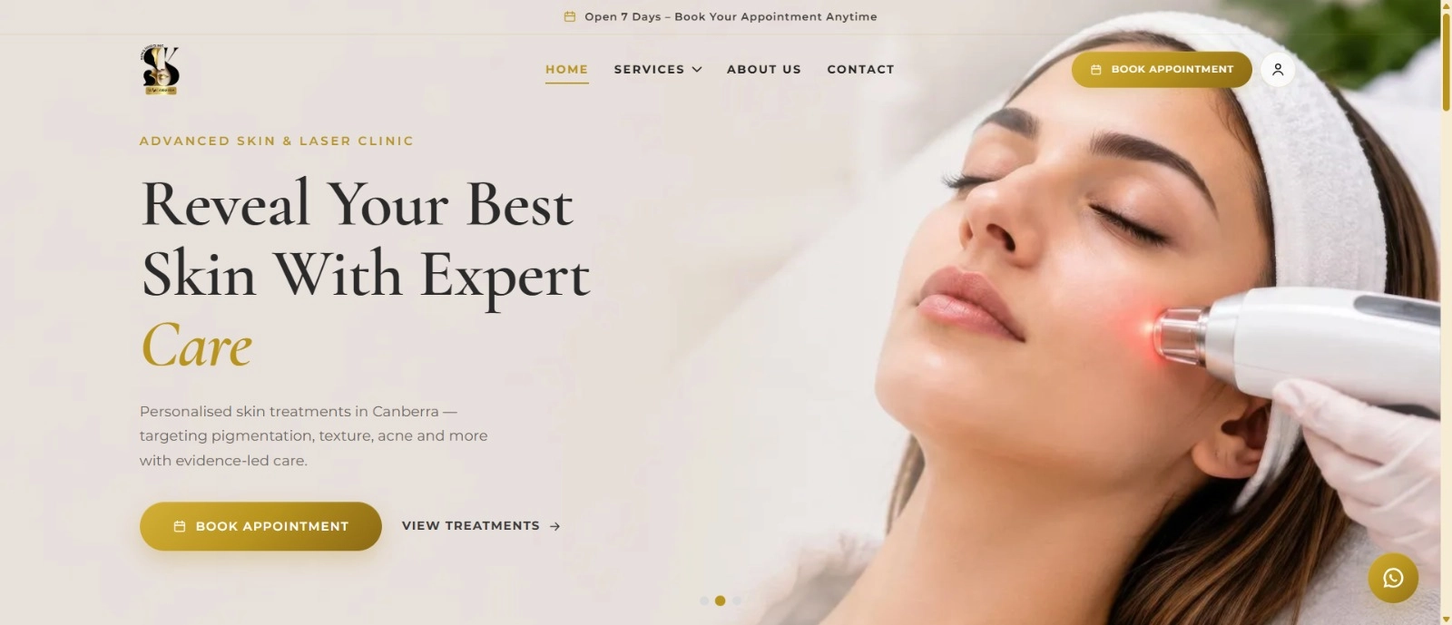 Laravel Skin & Laser Clinic Booking Platform screenshot 1